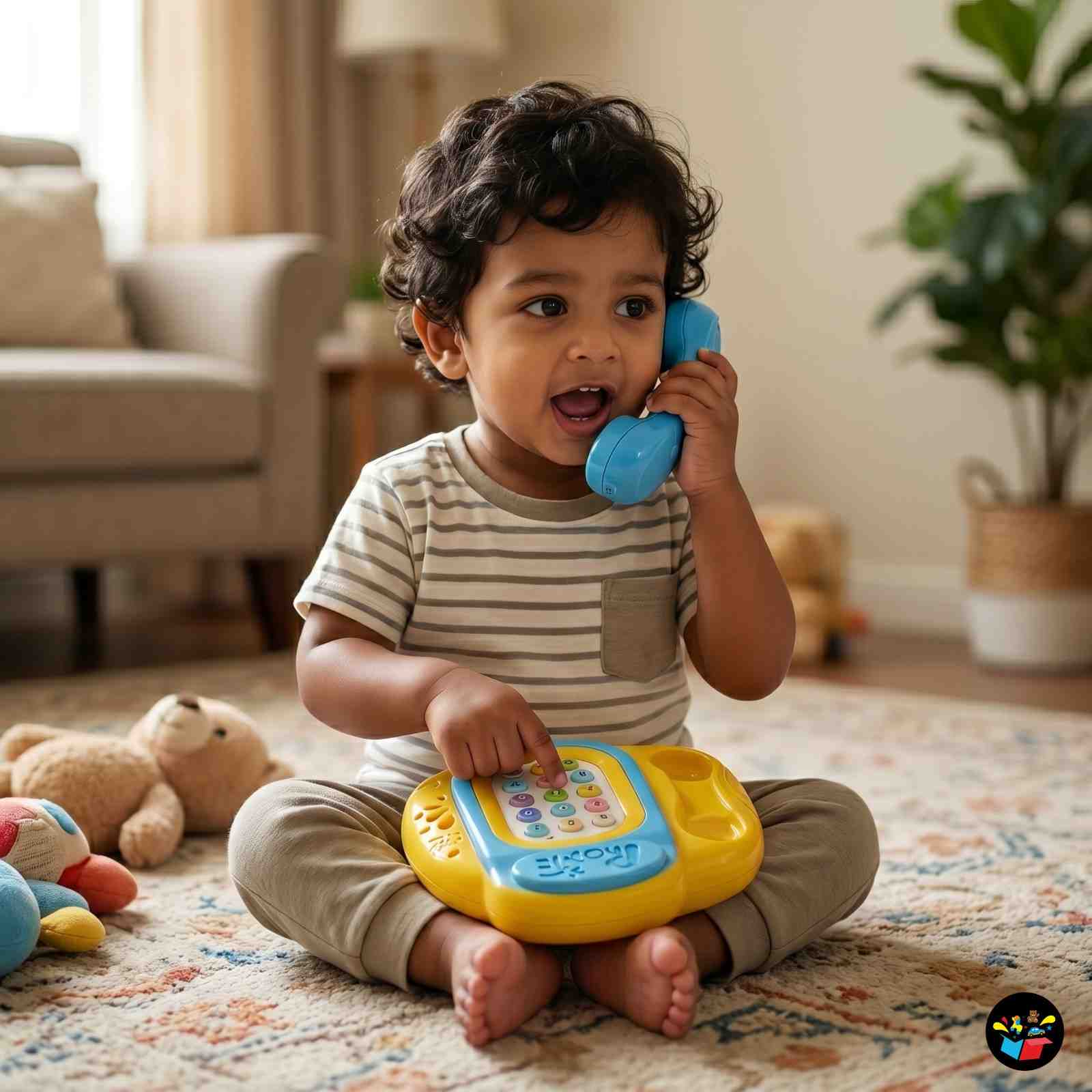 Musical Telephone Toy Lights Removable Handset