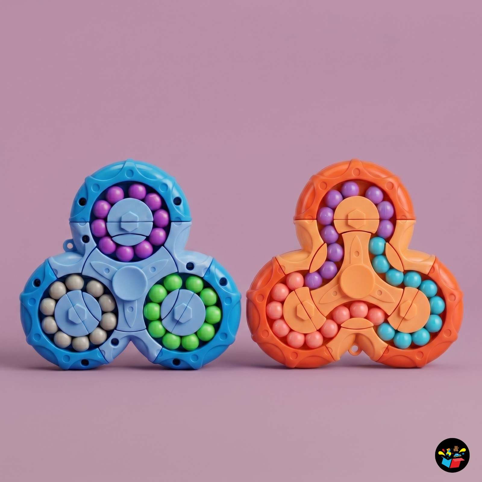 360° Fidget Spinner Toy Color Beads Kids