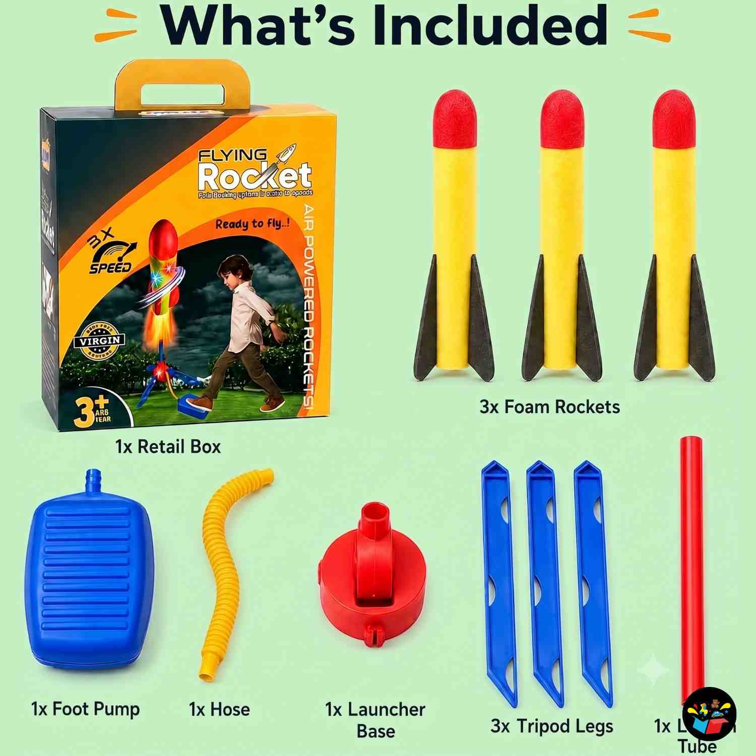 Kids Air Rocket Launcher Outdoor Jump Toy