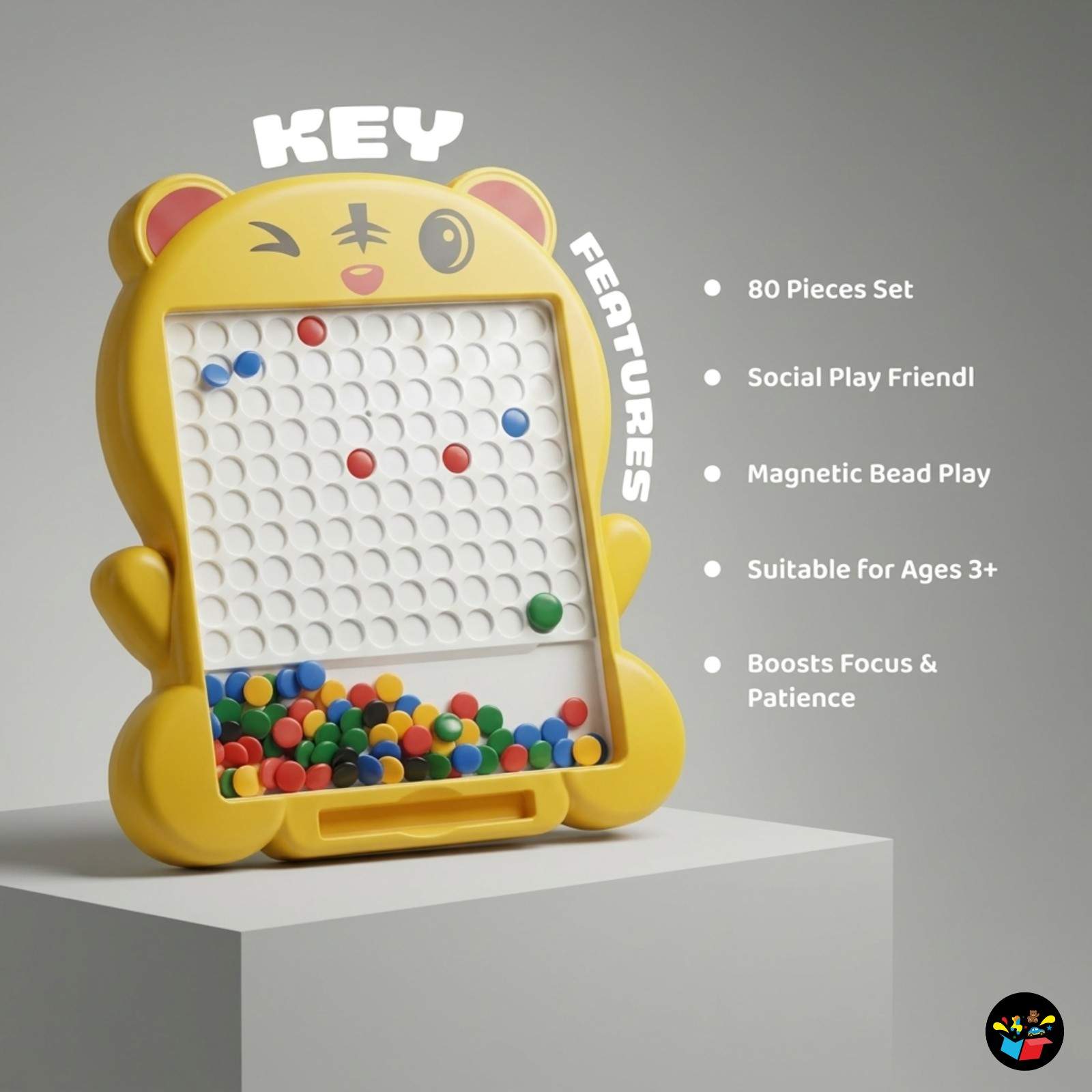 Magnetic Drawing Board for kids 80 pcs – Educational Dot-to-Dot Creativity Board