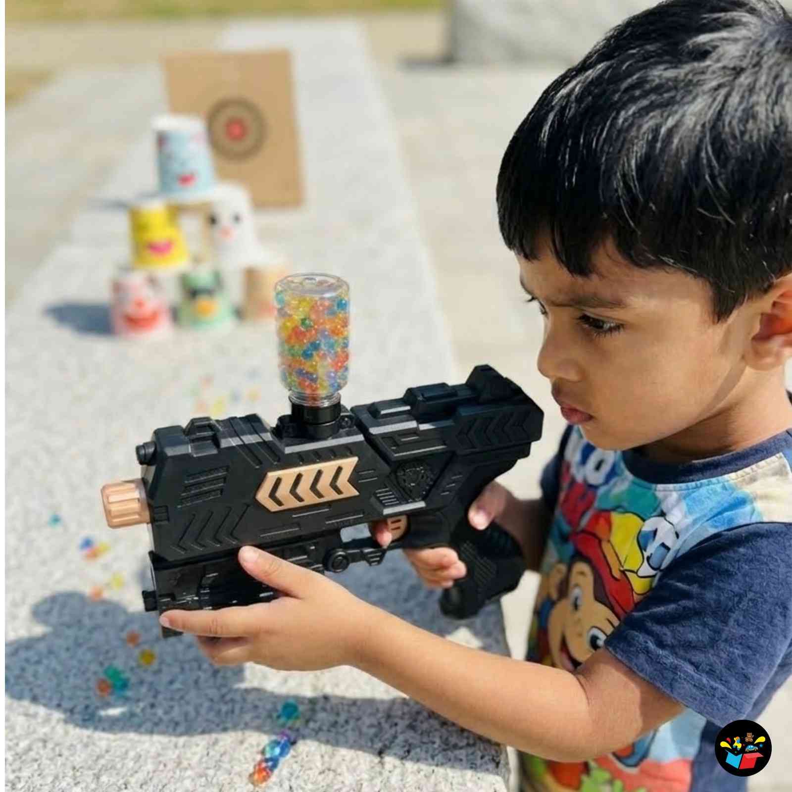 Soft Bullet Toy Gun with Water Beads and Refill Set