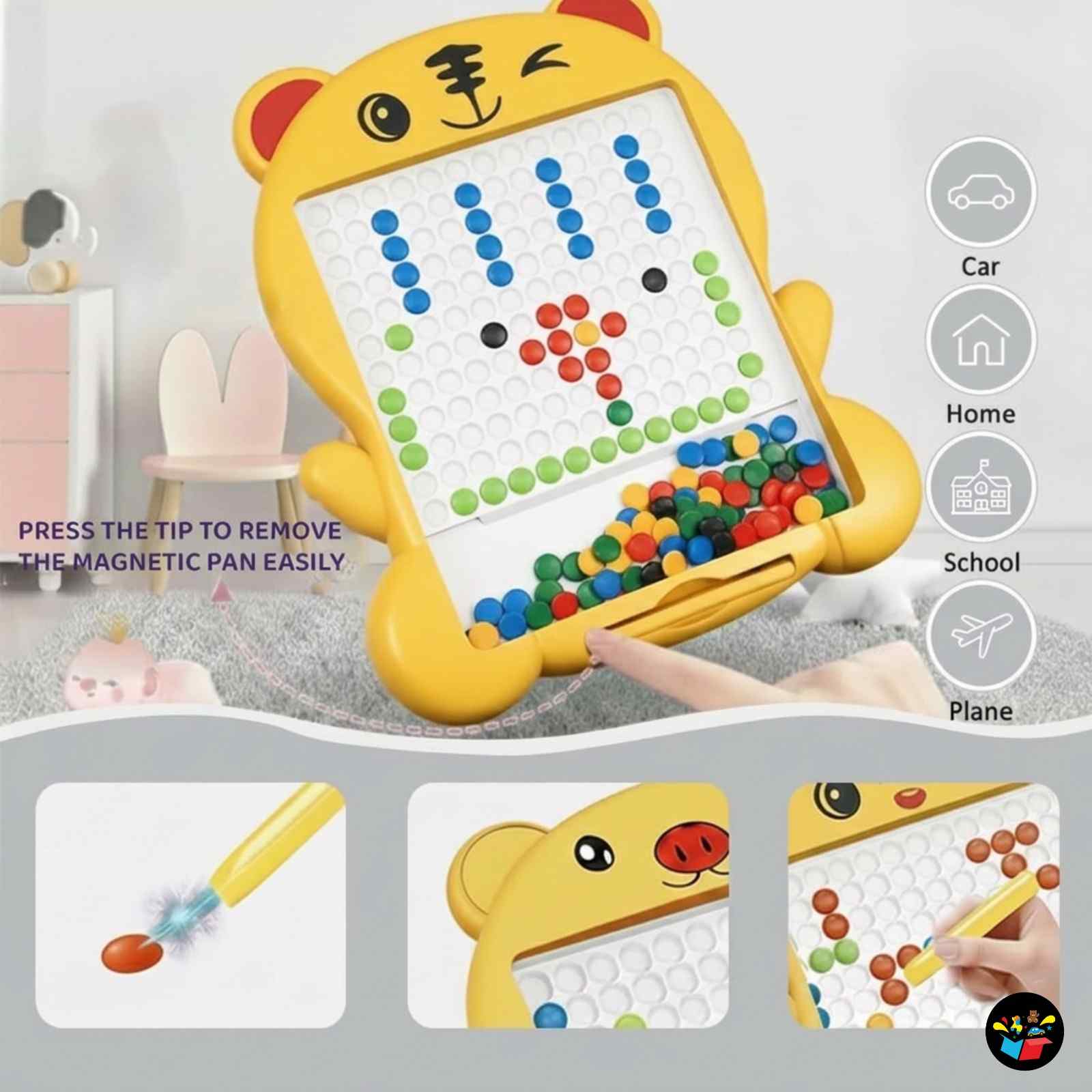 Magnetic Drawing Board for kids 80 pcs – Educational Dot-to-Dot Creativity Board