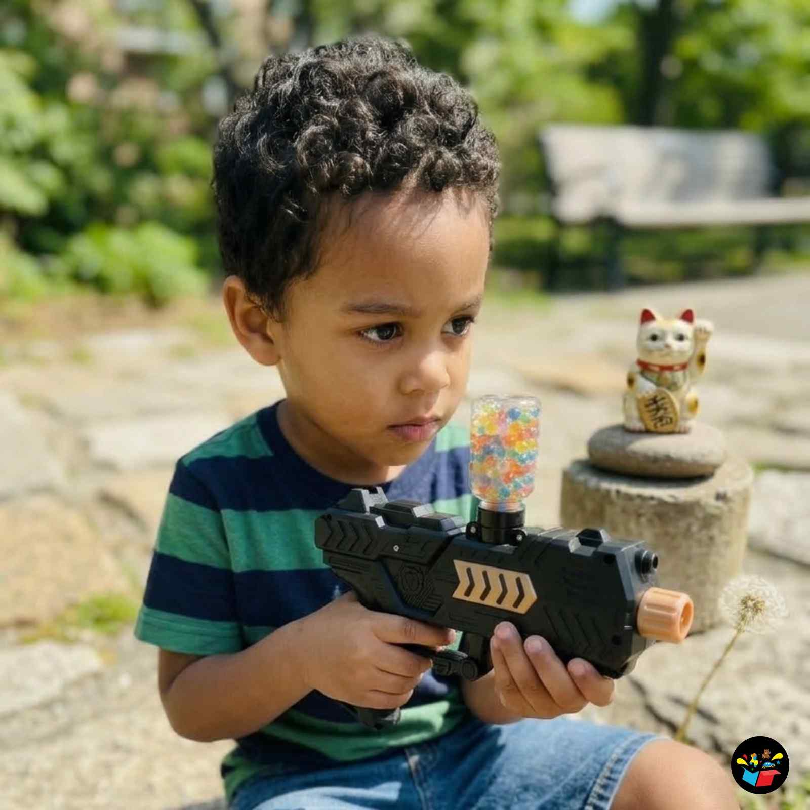 Soft Bullet Toy Gun with Water Beads and Refill Set
