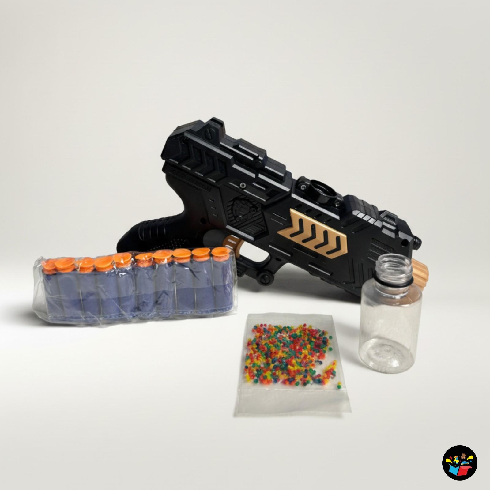 Soft Bullet Toy Gun with Water Beads and Refill Set