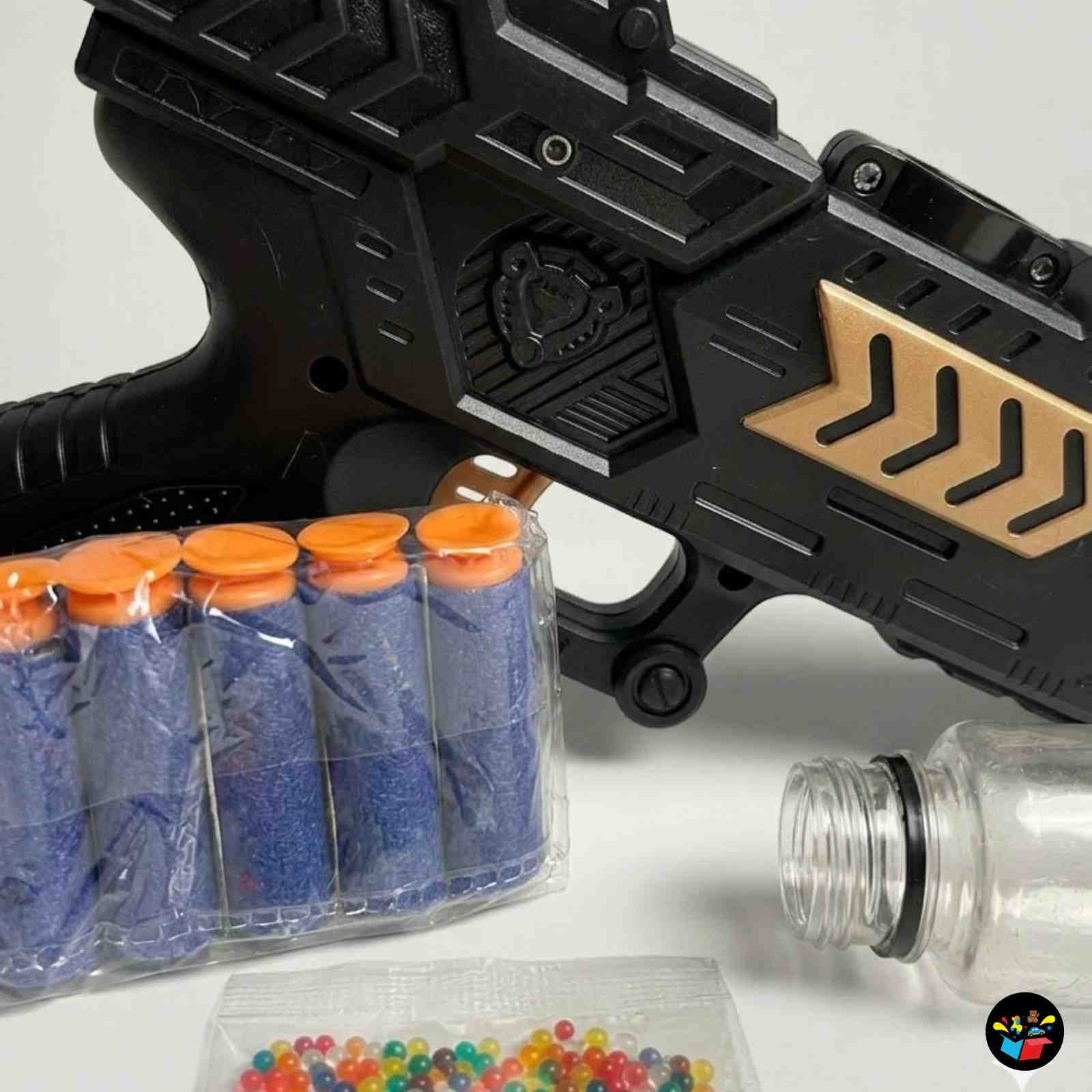 Soft Bullet Toy Gun with Water Beads and Refill Set