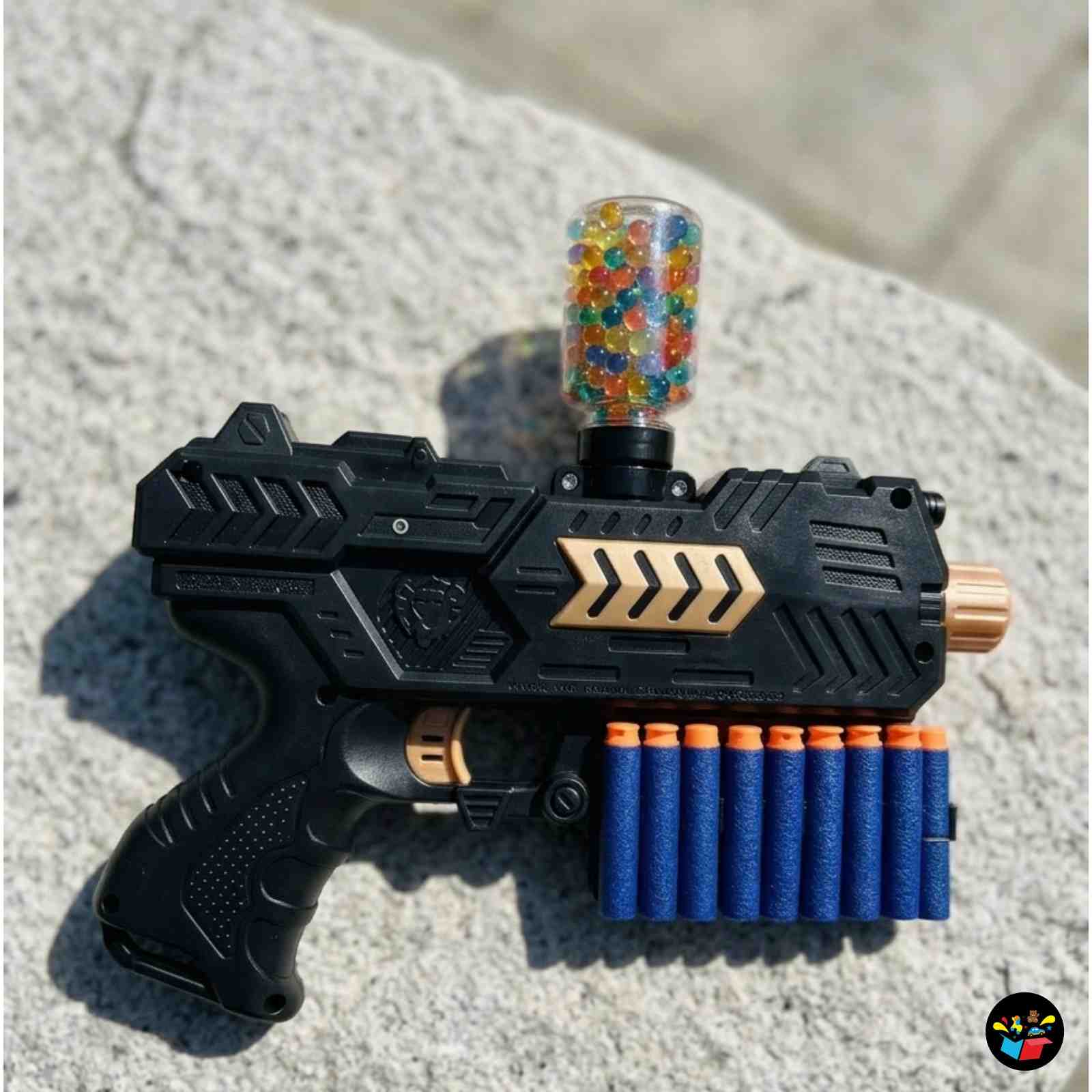 Soft Bullet Toy Gun with Water Beads and Refill Set