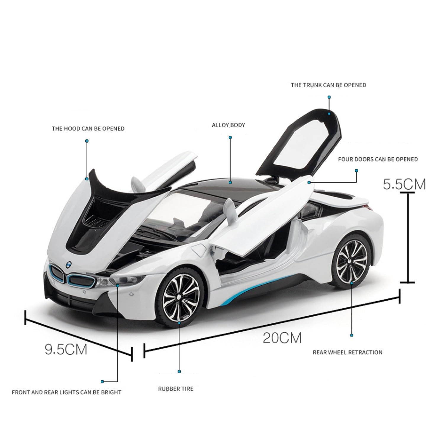 1:32 Scale BWM i8 Model Car