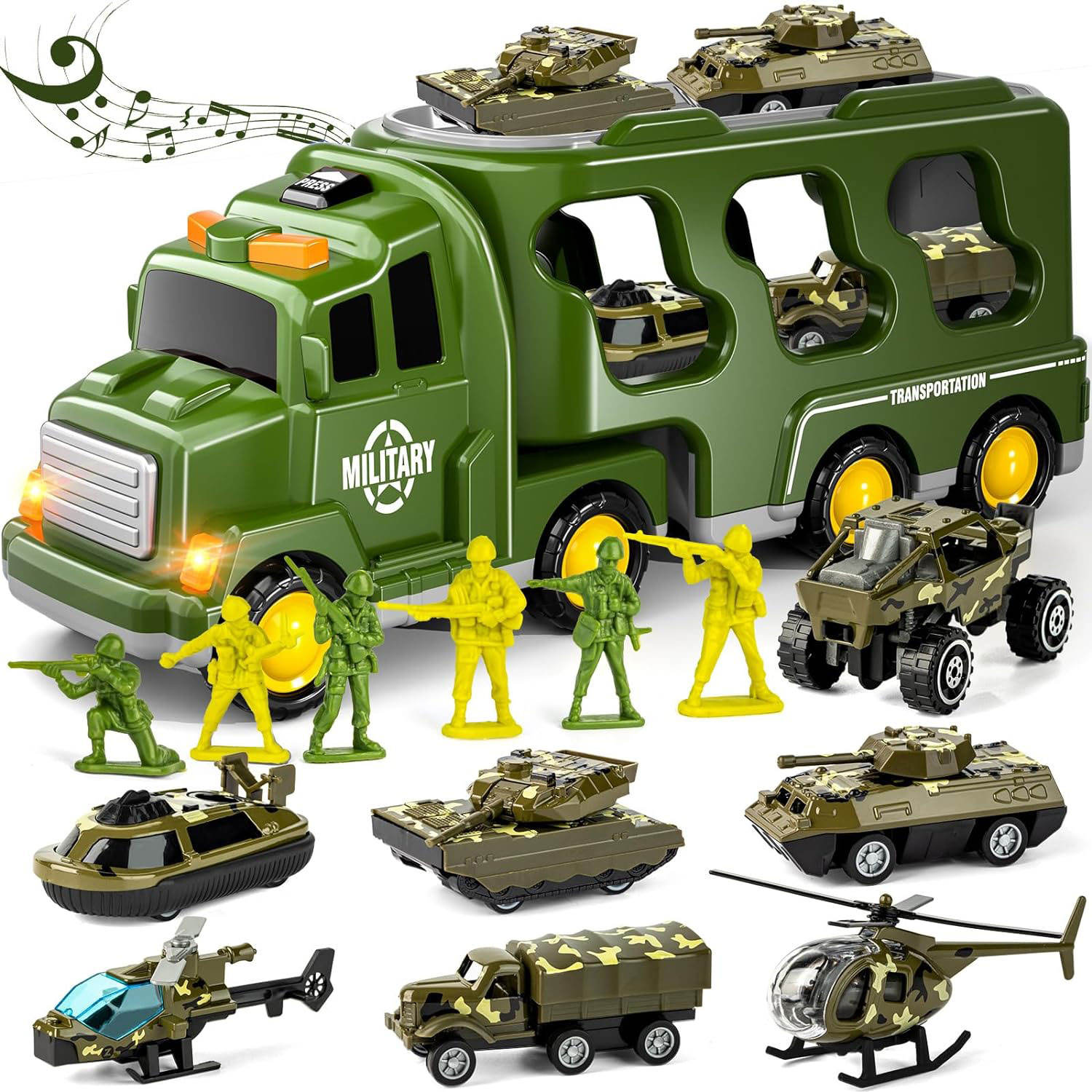 BIG CARRIER TRUCKS WITH SMALL CARS || GREEN ARMY TRUCK