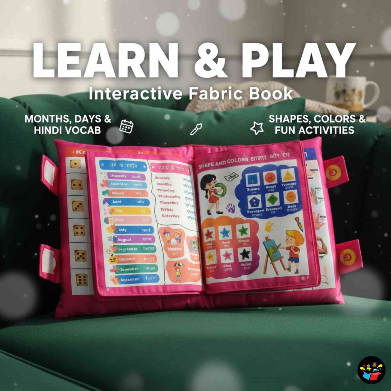 Kids Learning Pillow Cum Cloth Book