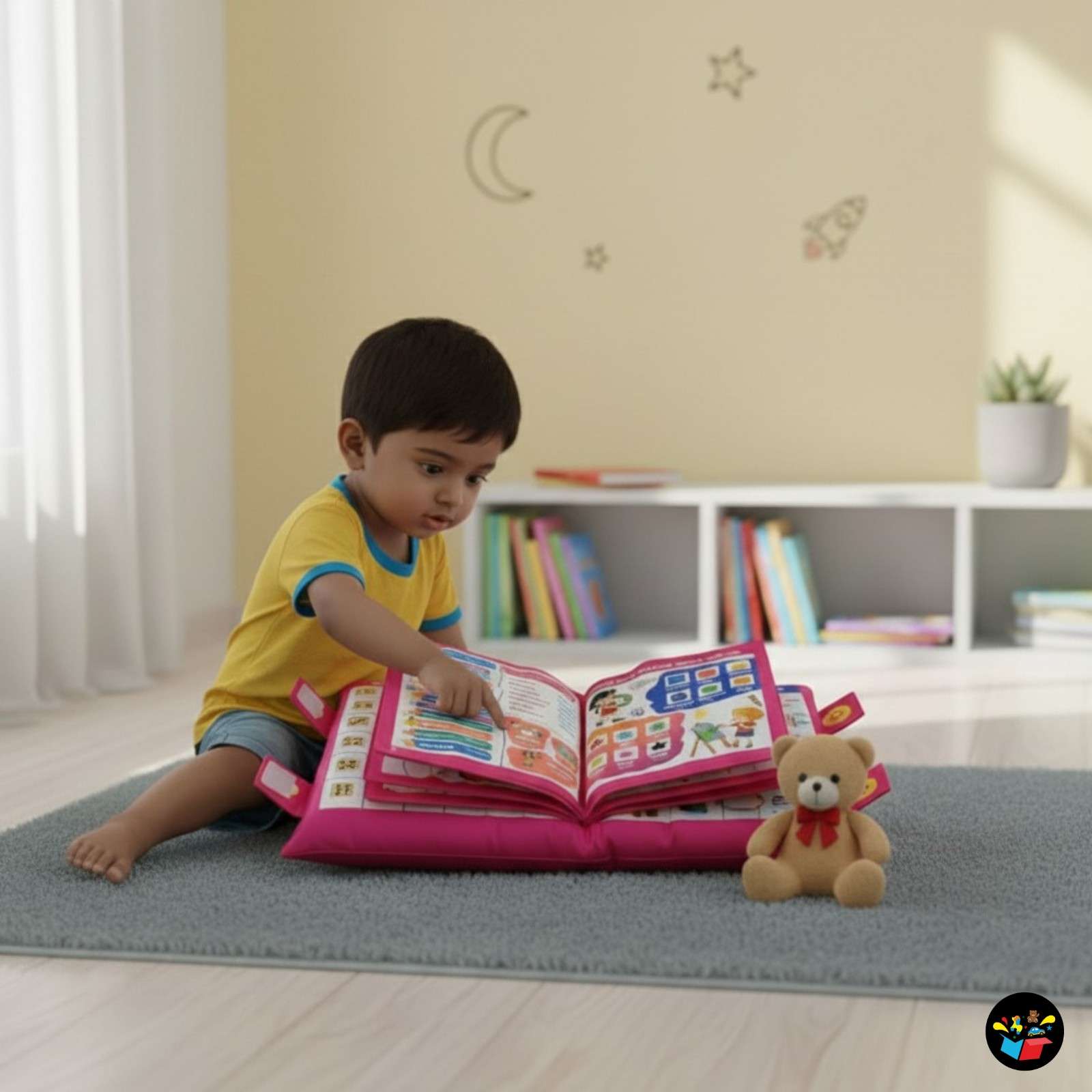 Kids Learning Pillow Cum Cloth Book