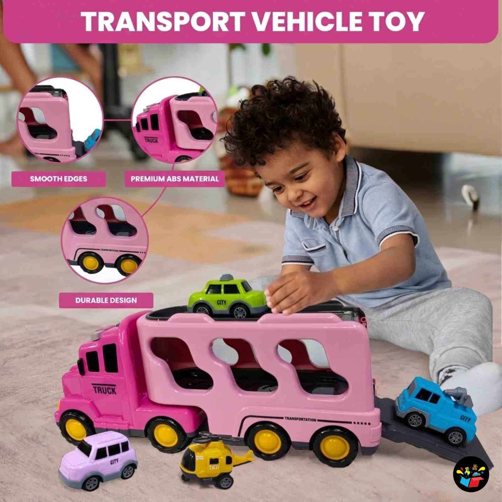 BIG CARRIER TRUCKS WITH SMALL CARS || PINK TRANSPORT TRUCK