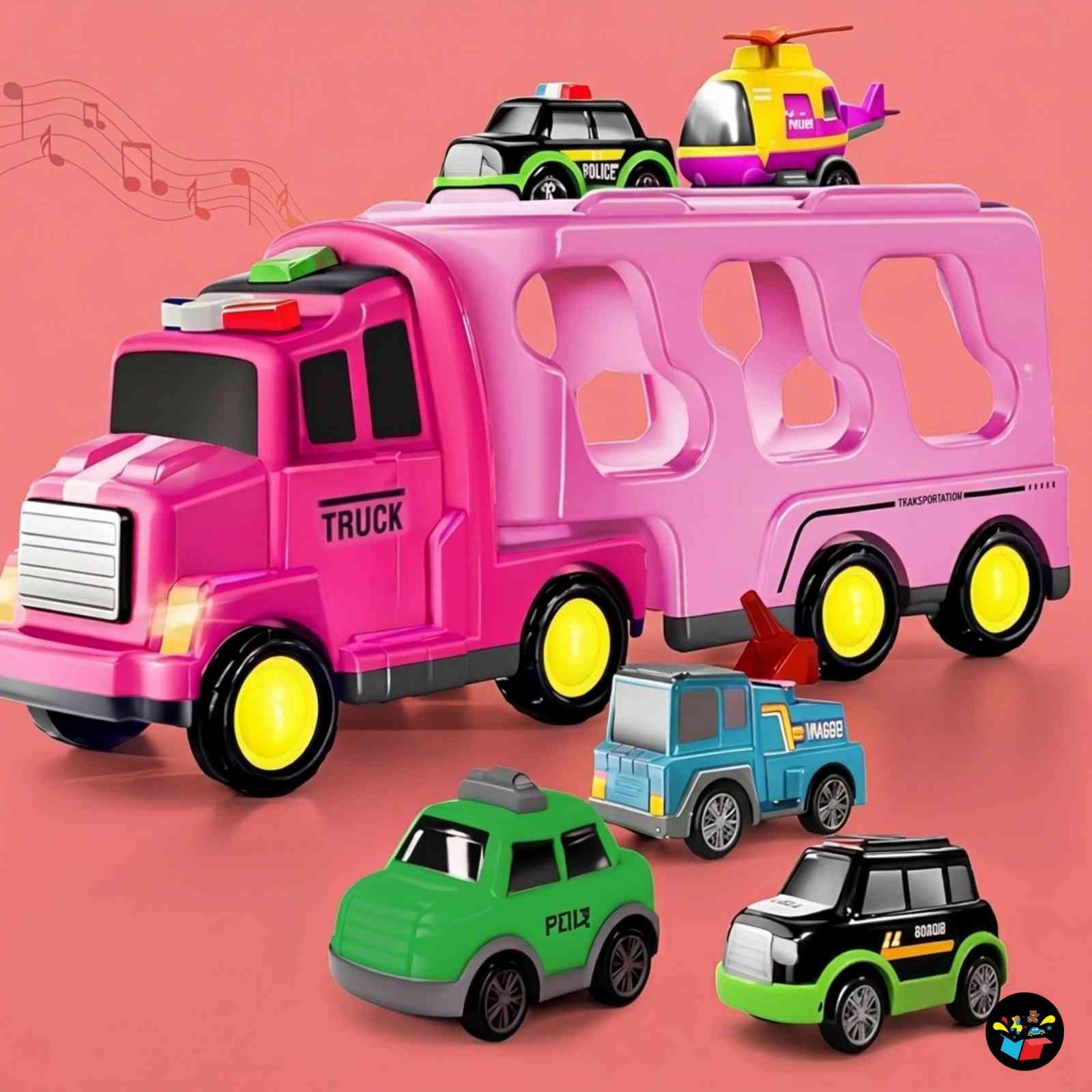 BIG CARRIER TRUCKS WITH SMALL CARS || PINK TRANSPORT TRUCK