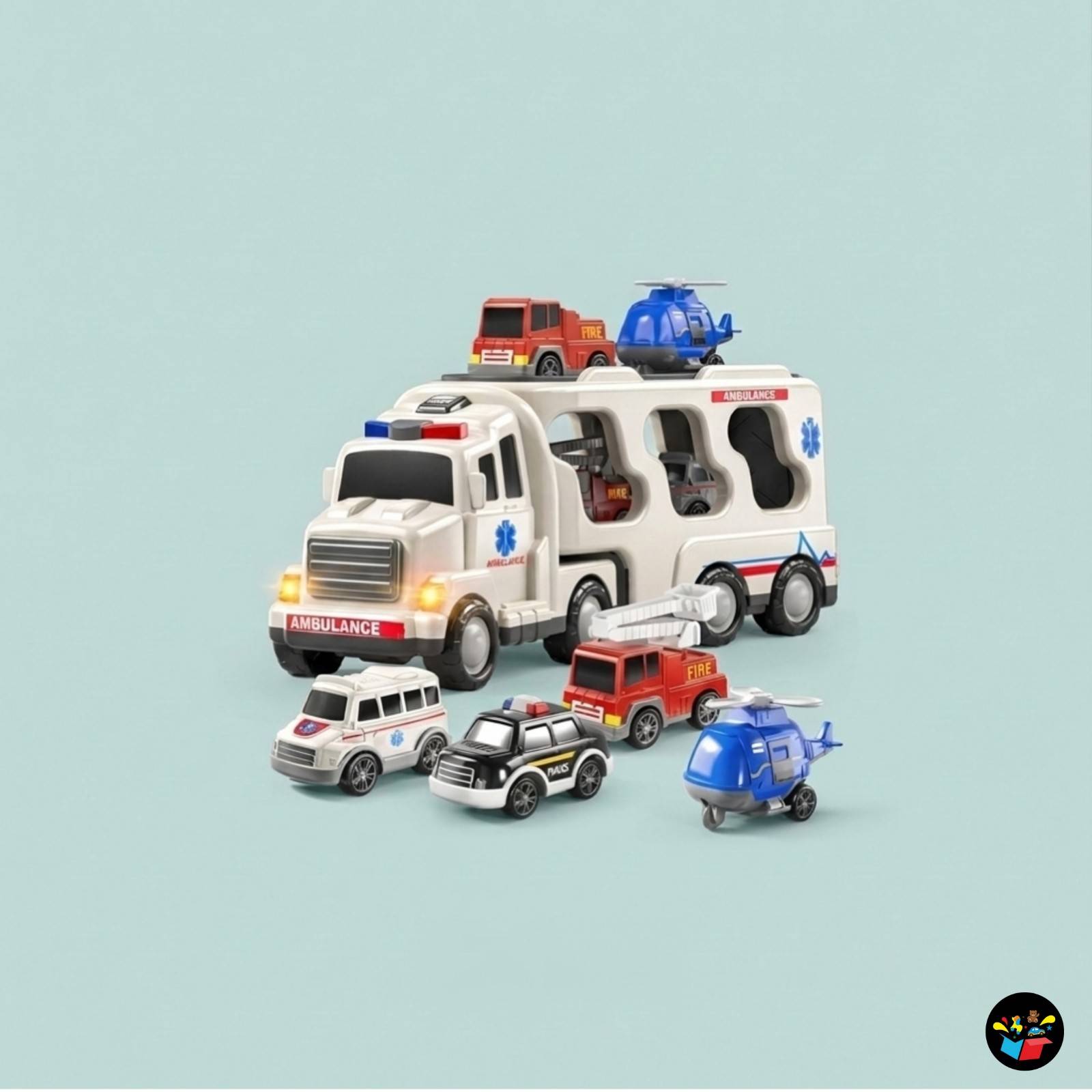 BIG CARRIER TRUCKS WITH SMALL CARS || WHITE AMBULANCE