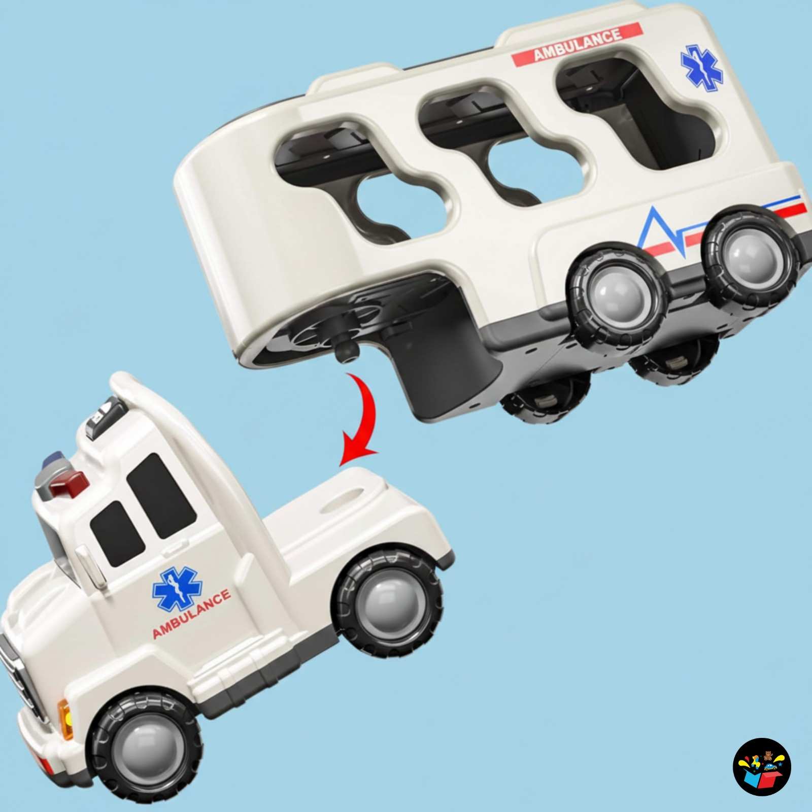 BIG CARRIER TRUCKS WITH SMALL CARS || WHITE AMBULANCE