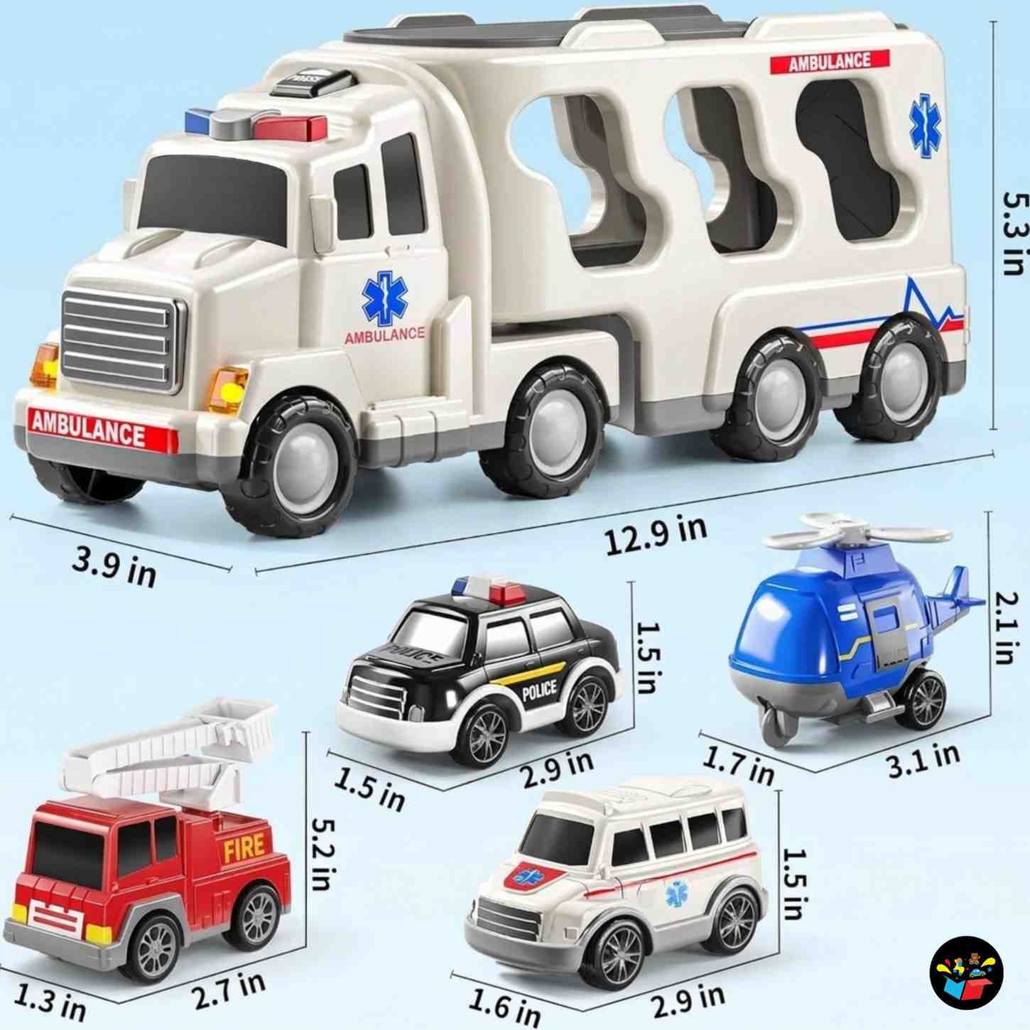 BIG CARRIER TRUCKS WITH SMALL CARS || WHITE AMBULANCE