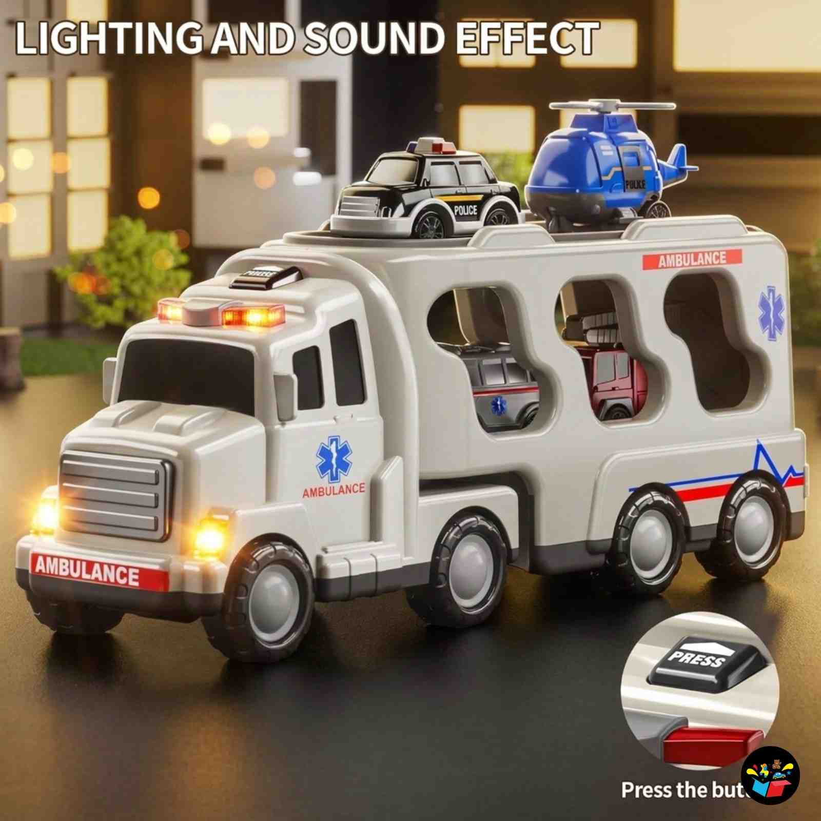BIG CARRIER TRUCKS WITH SMALL CARS || WHITE AMBULANCE