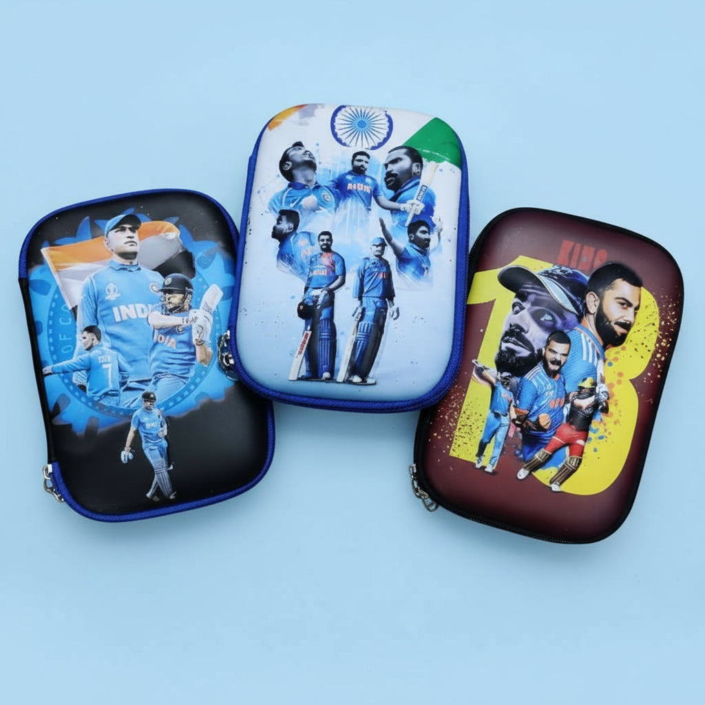 Pencil Pouch Cricket Theme Big Size