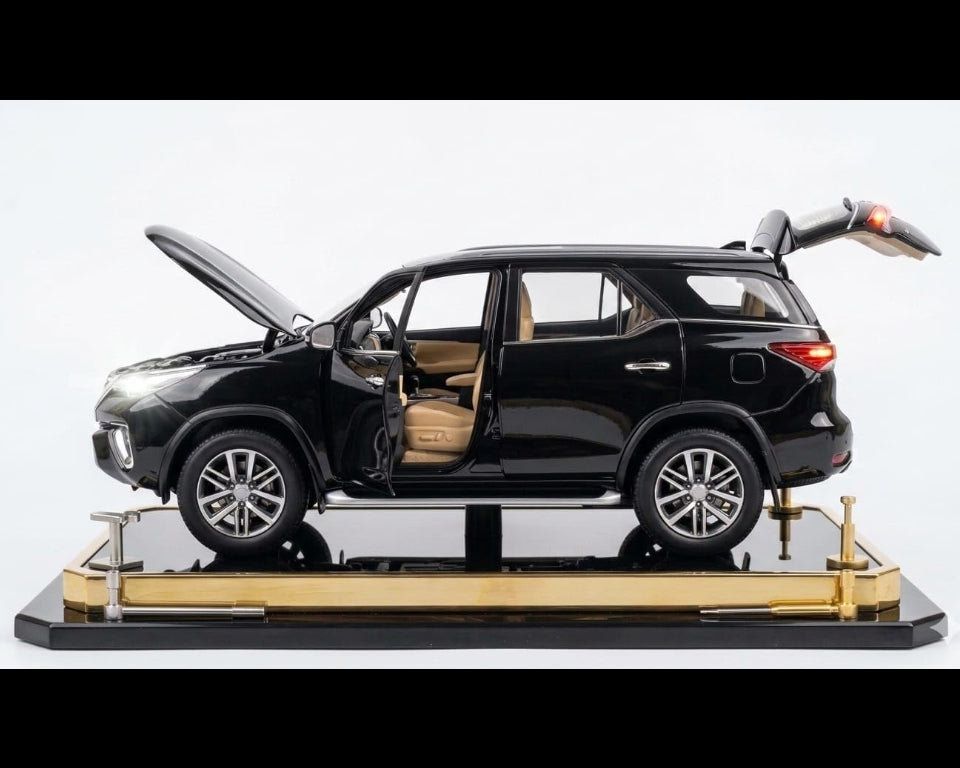 Premium Fortuner Metal SUV Car Pull Back Open Doors