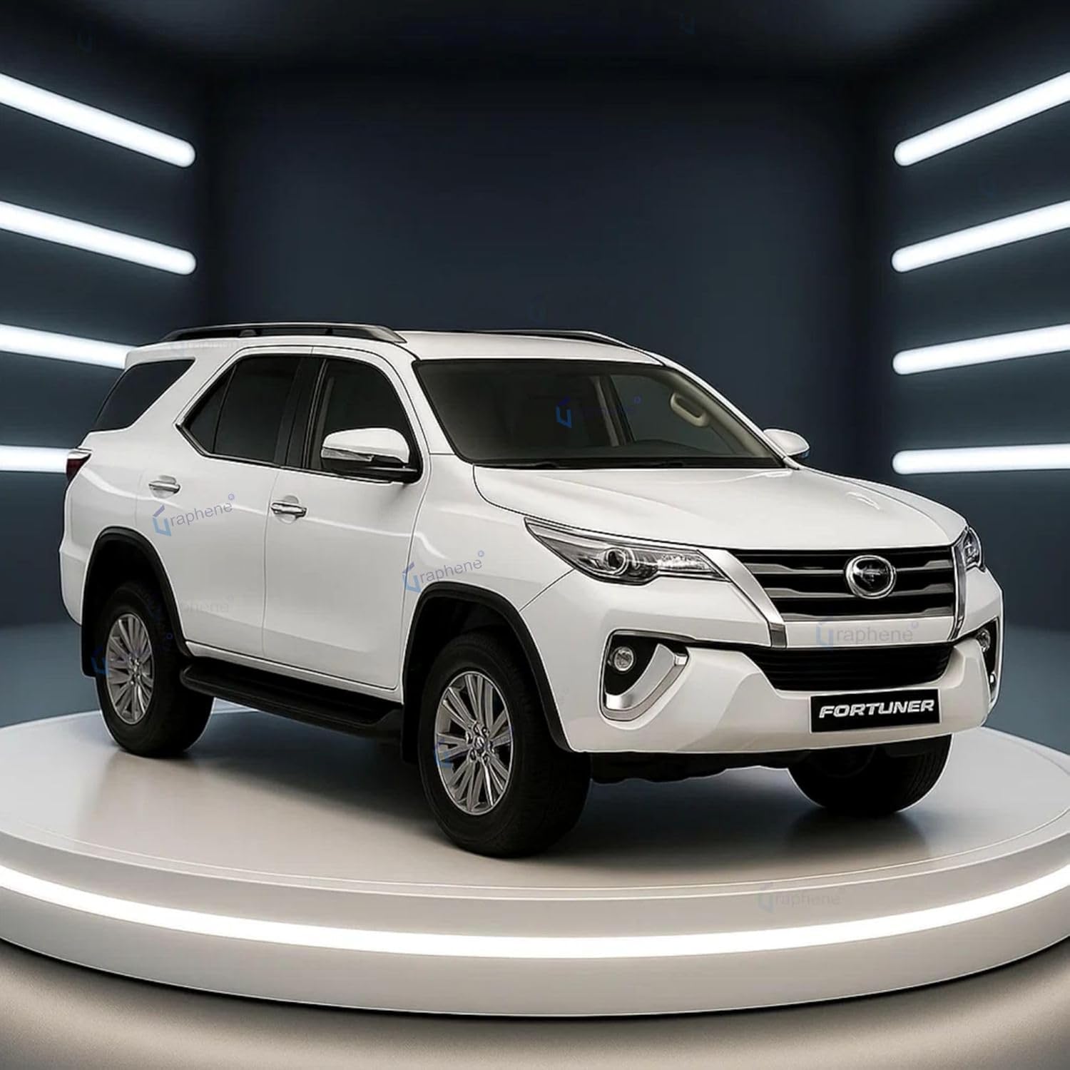 Premium Fortuner Metal SUV Car Pull Back Open Doors