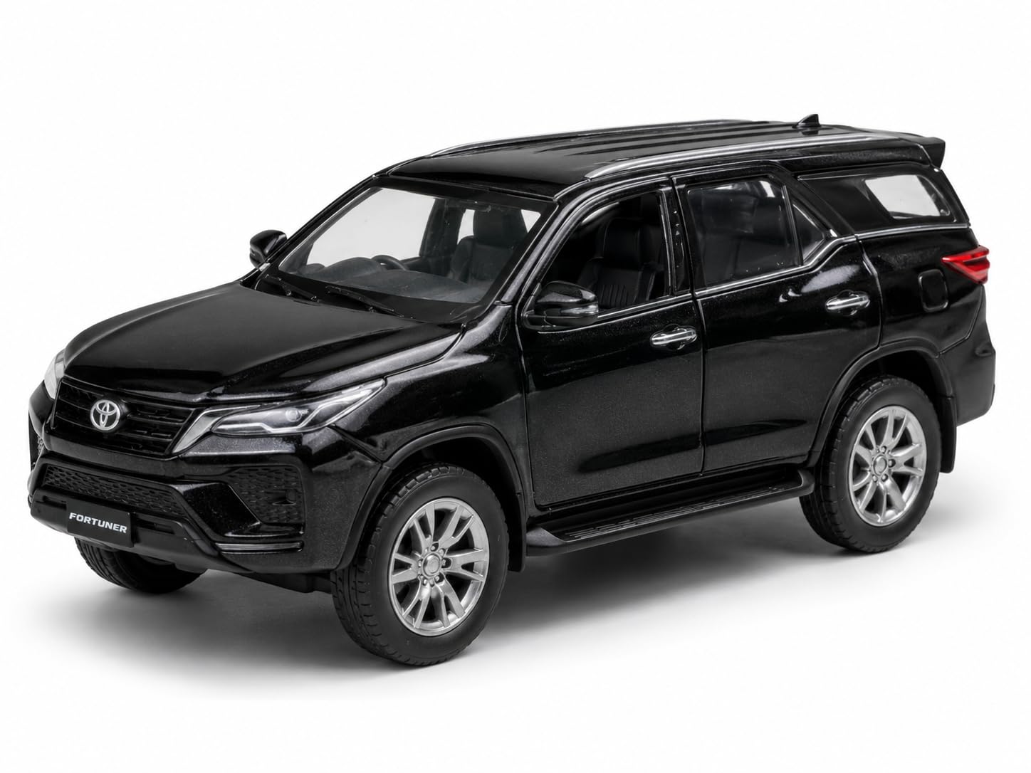 Premium Fortuner Metal SUV Car Pull Back Open Doors