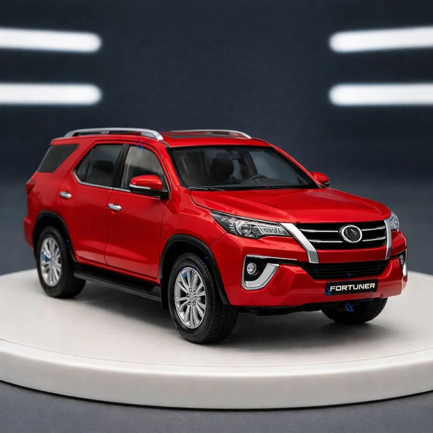 Premium Fortuner Metal SUV Car Pull Back Open Doors