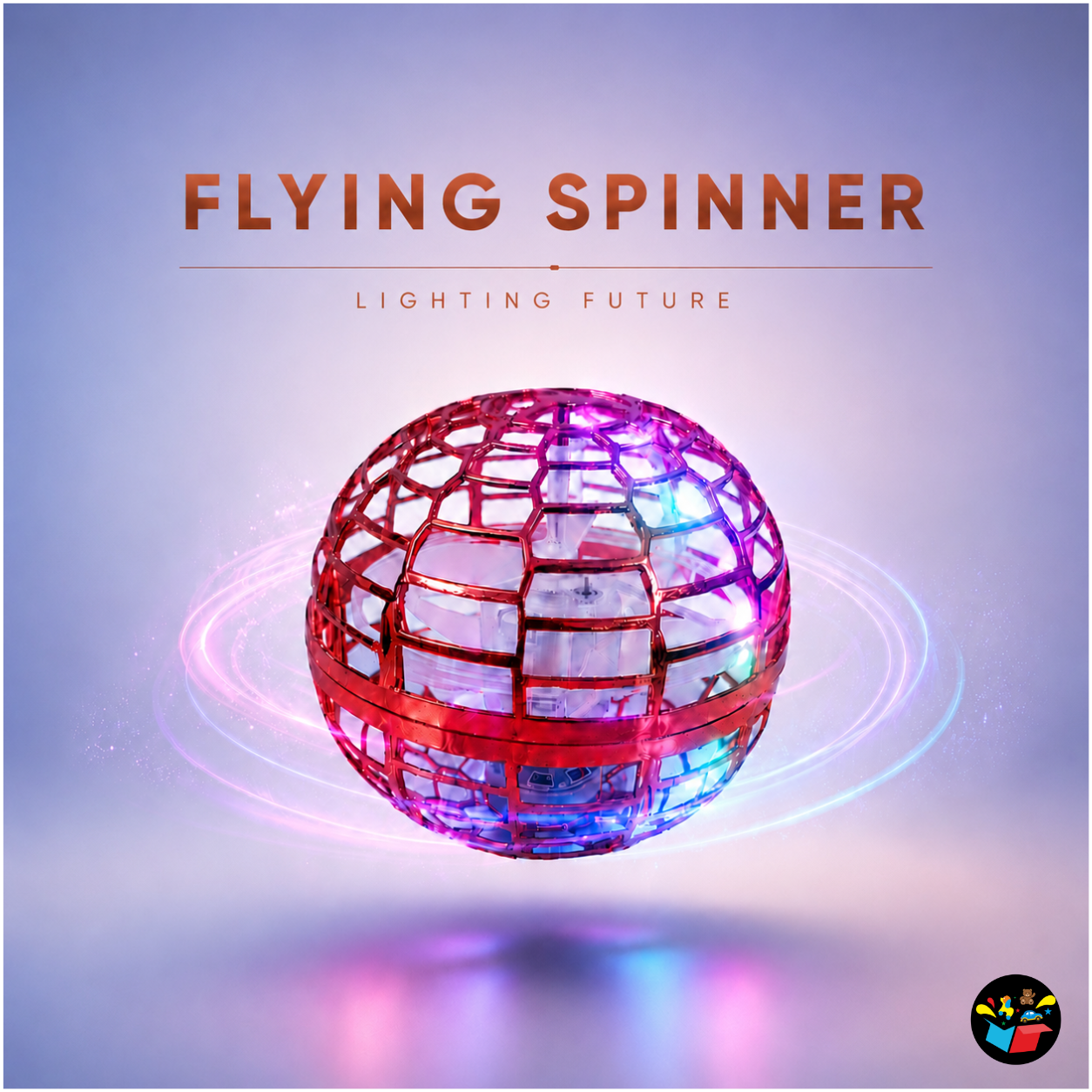 Flying Spinner Hand Controlled Mini Drone Ball with LED Lights & USB Rechargeable Battery