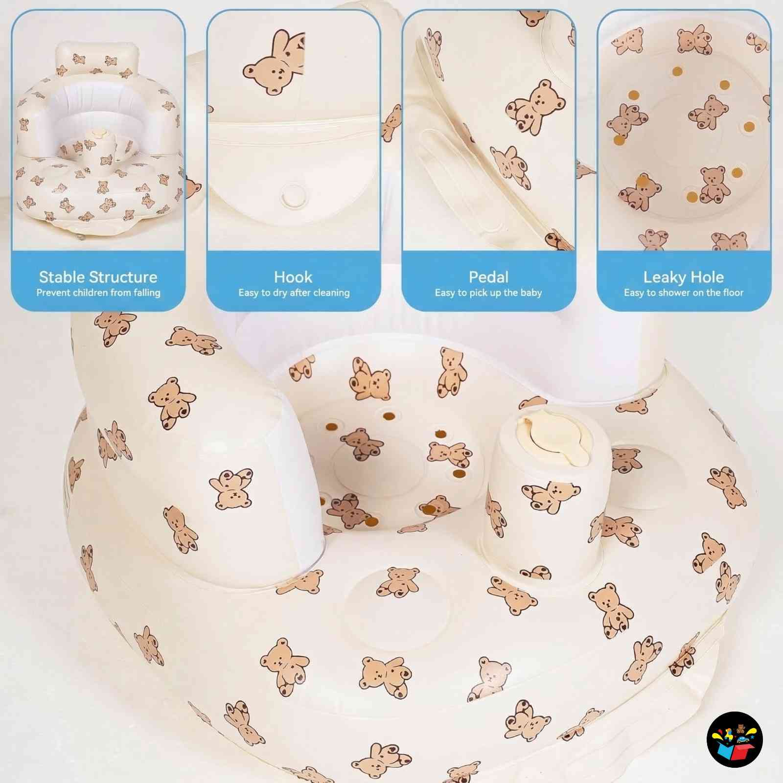 Soft Baby Inflatable Seat with Support TrayUse