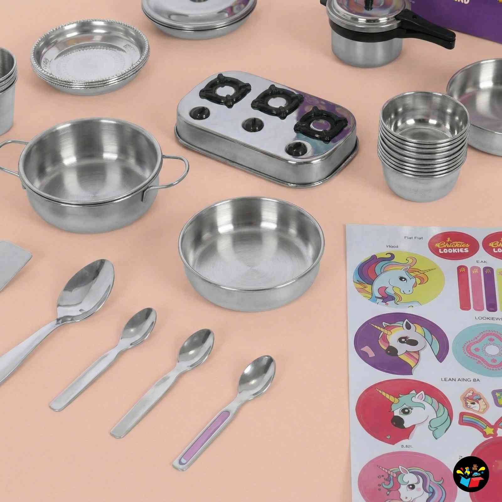 Barbie Kitchen Play Set 24pcs Cooking Toys