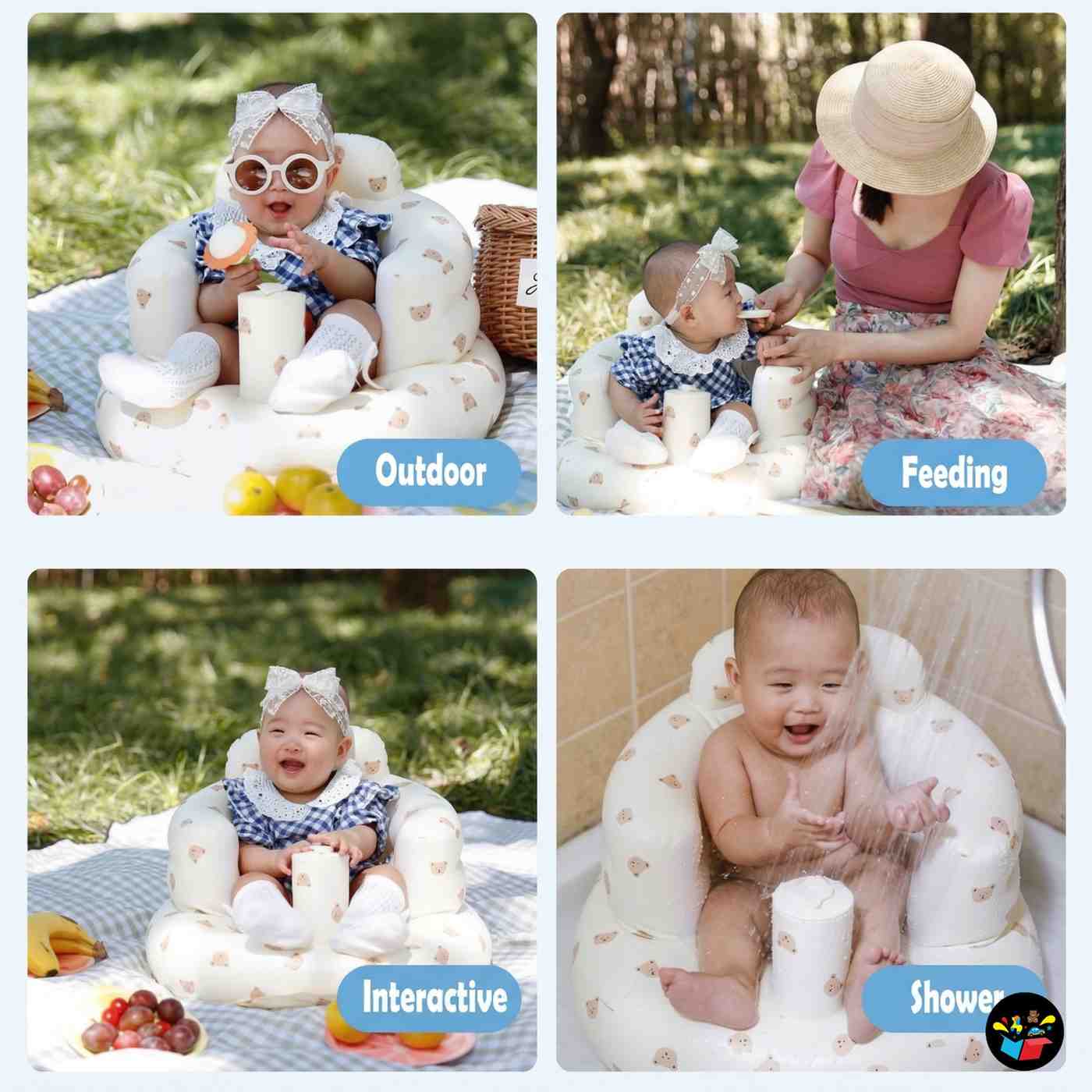 Soft Baby Inflatable Seat with Support TrayUse