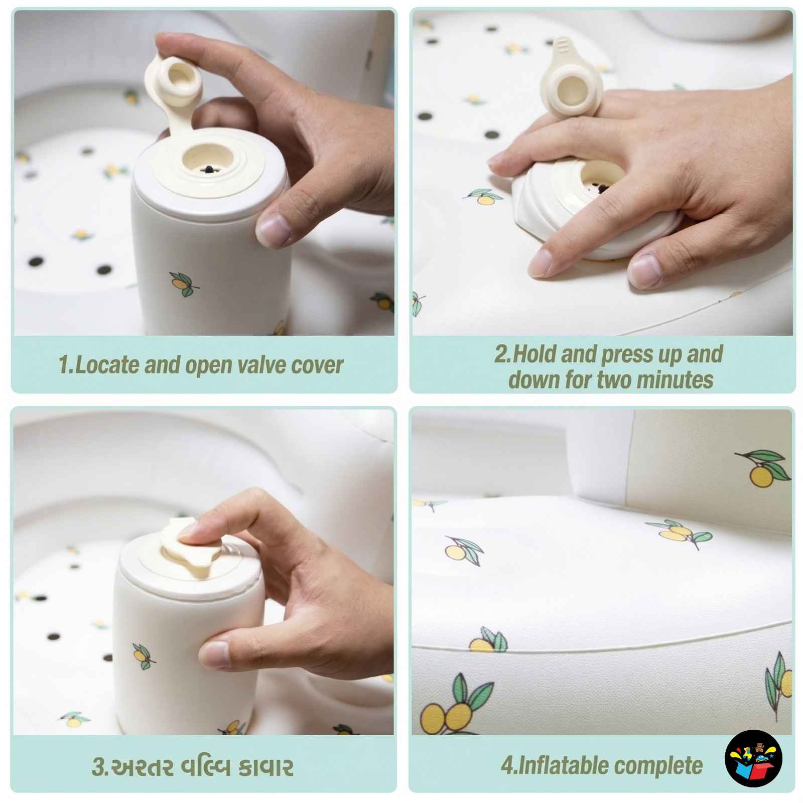 Soft Baby Inflatable Seat with Support TrayUse