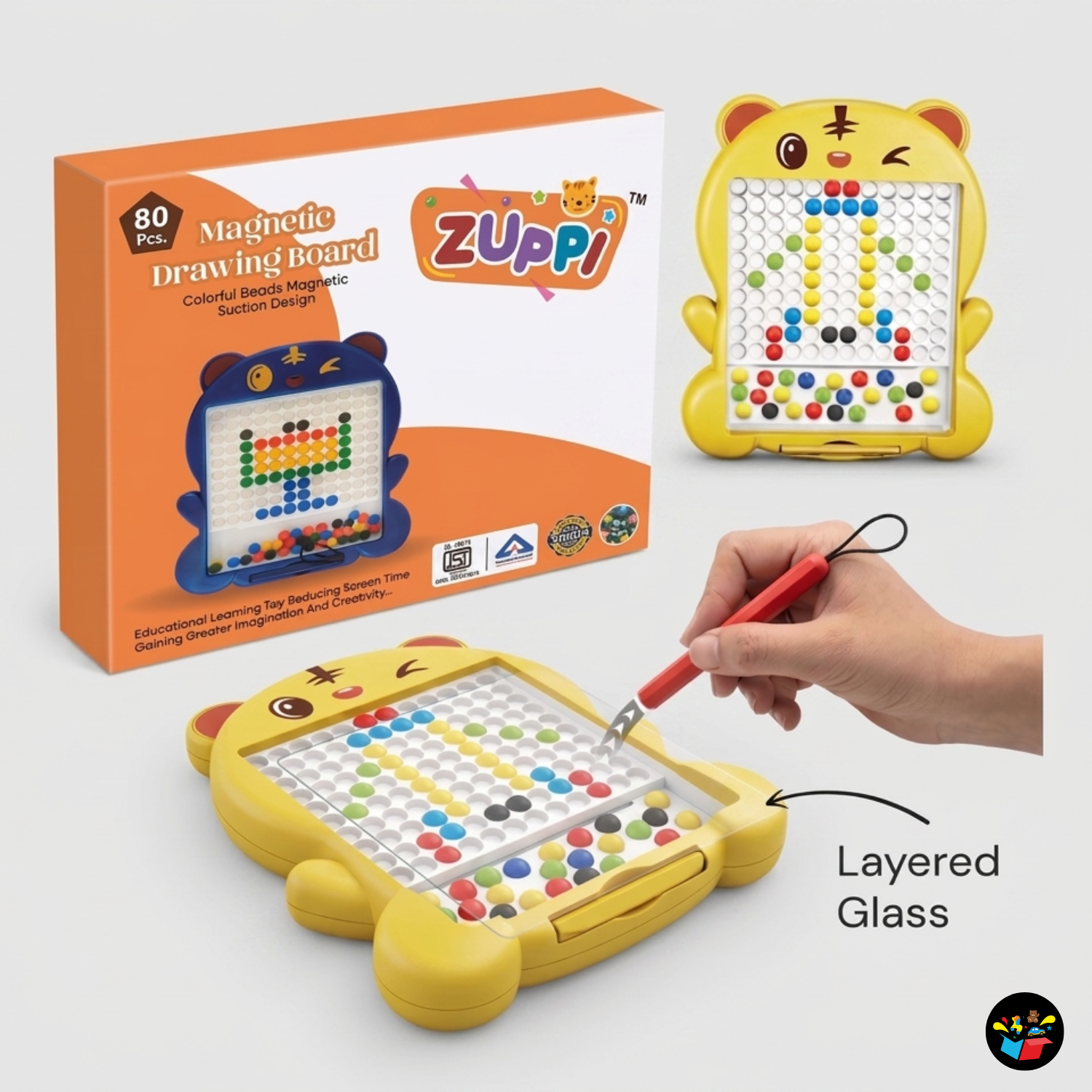Magnetic Drawing Board for kids 80 pcs – Educational Dot-to-Dot Creativity Board