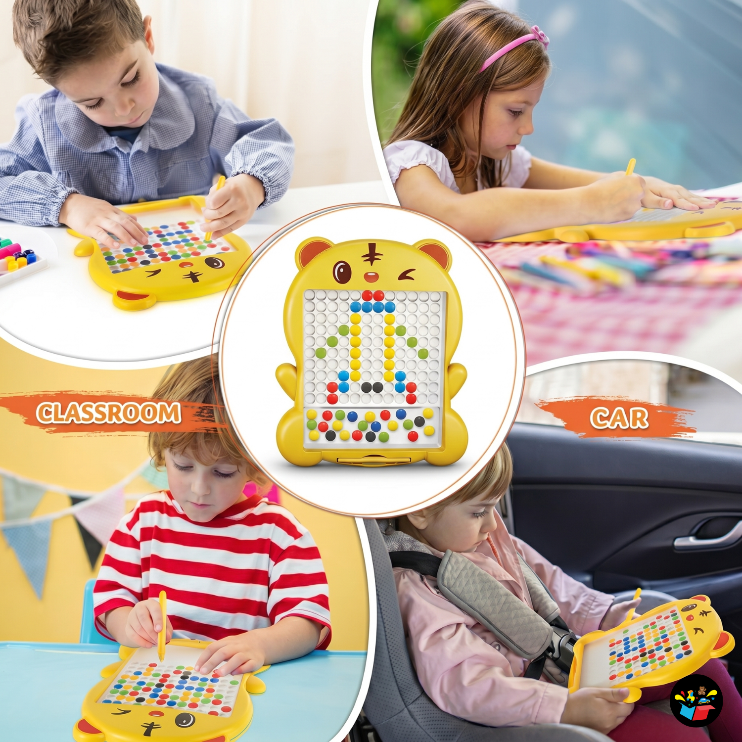 Magnetic Drawing Board for kids 80 pcs – Educational Dot-to-Dot Creativity Board