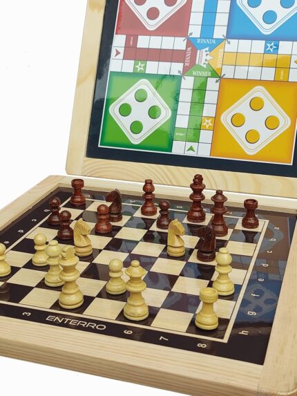 Ratna Wooden Art Chess & Ludo